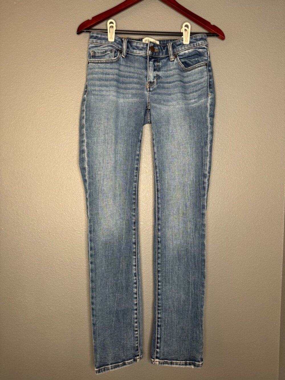 BKE Stella Slim Fit Low Rise Straight Jeans Women's 27x32 Medium Wash